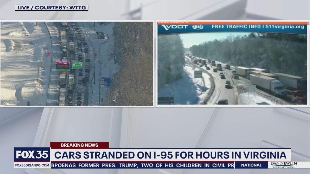 Family leaving Florida stranded for hours on I-95 in Virginia talks to FOX 35